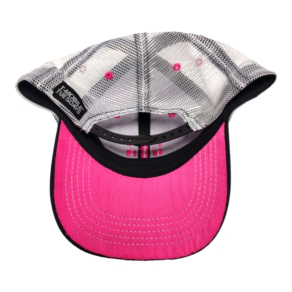 T Mobile Tuesdays Unisex Snapback Trucker Hat Pink and Black Accessory - Picture 4 of 5
